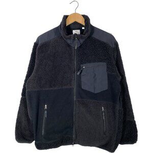 Uniqlo x Engineered Garments Paneled Fleece Full Zip Jacket black mens size L